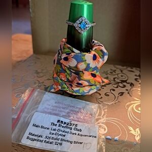 Bomb Party Aquamarine Ice Crystal Ring